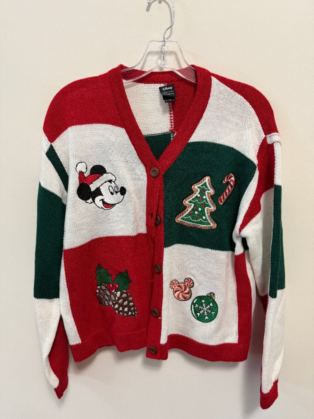 Disney Holiday Cardigan ft Mickey Mouse - Junior's XS - Christmas Sweater